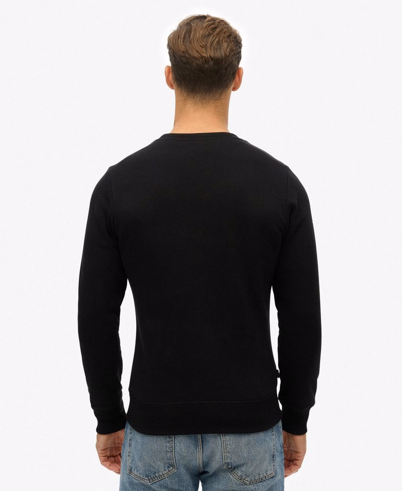 Bluza z okrągłym dekoltem i haftowanym logo w stylu vintage