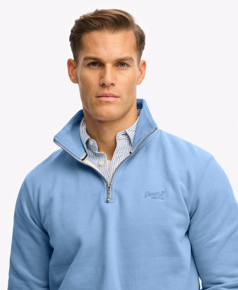 Bluza Essential Logo z zamkiem błyskawicznym do połowy