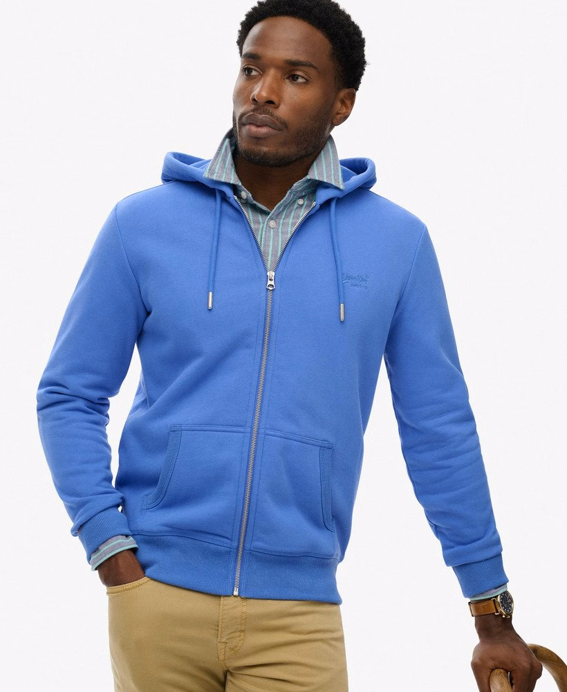 Bluza z kapturem Essential Logo zapinana na zamek, półszczotkowana