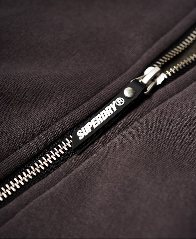 bluza z kapturem orange label elite zip w kolorze łupkowym