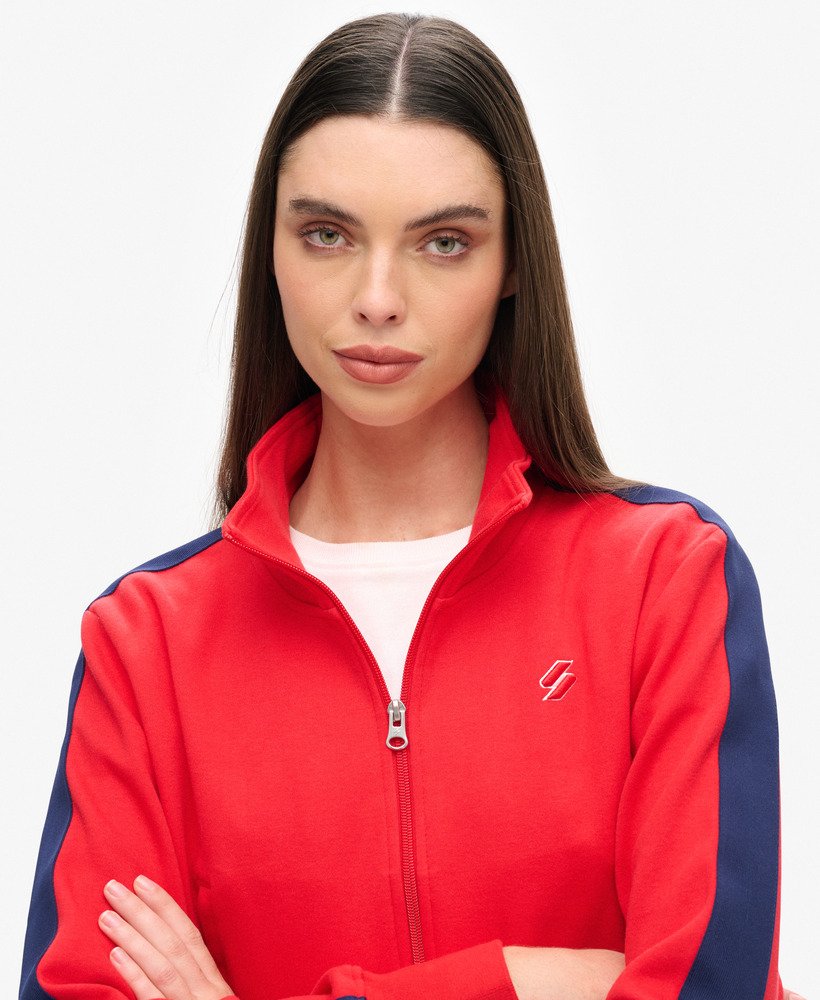 kurtka dresowa code stripe w kolorze risk red