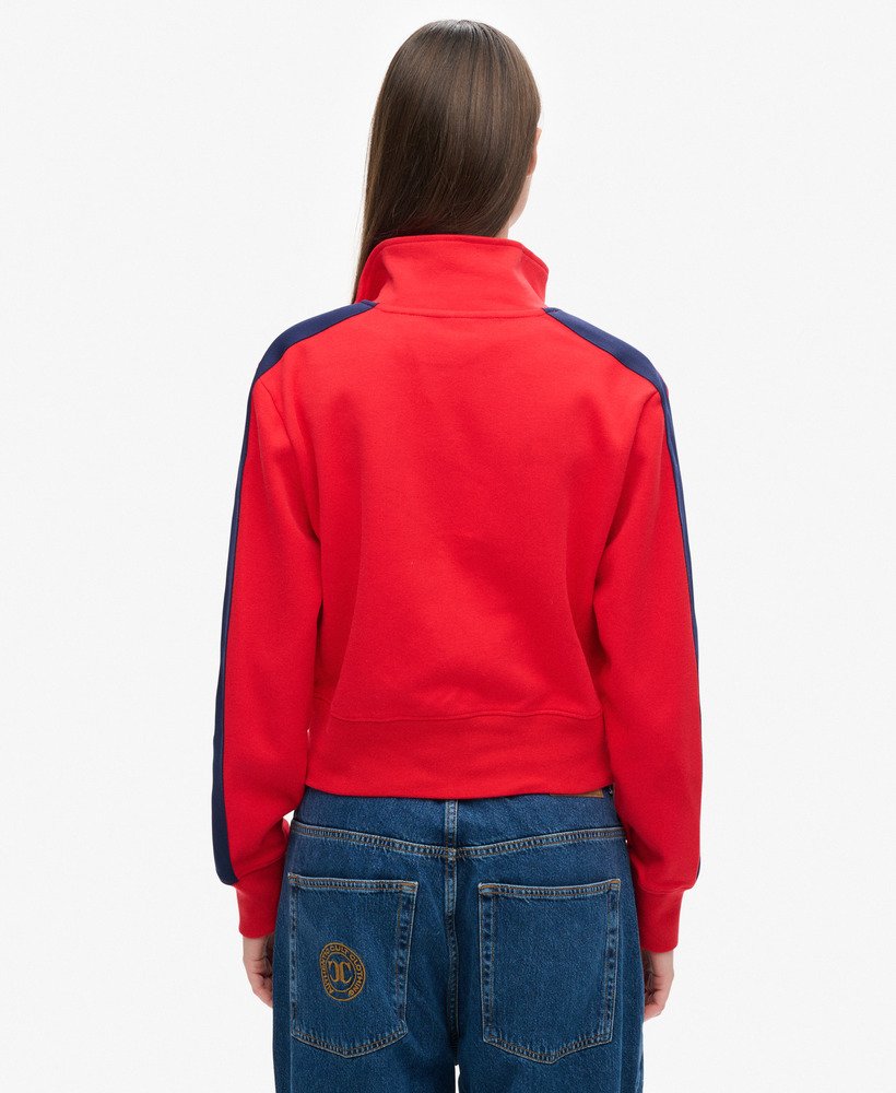 kurtka dresowa code stripe w kolorze risk red