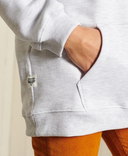 bluza z kapturem ana w stylu boho z grafiką w kolorze lodowcowej szarości i melanżu