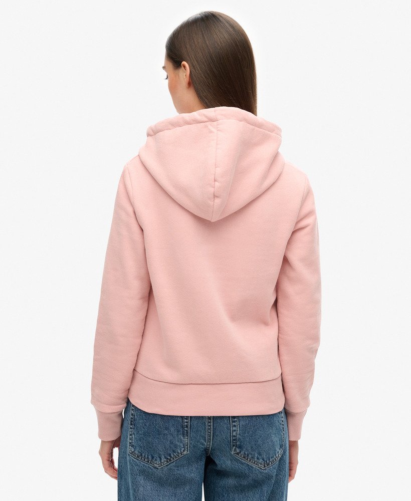bluza z kapturem z wytłoczonym logo vintage w kolorze różu vintage