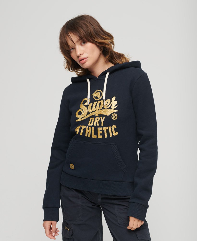 bluza z kapturem scripted college graphic w kolorze eclipse navy