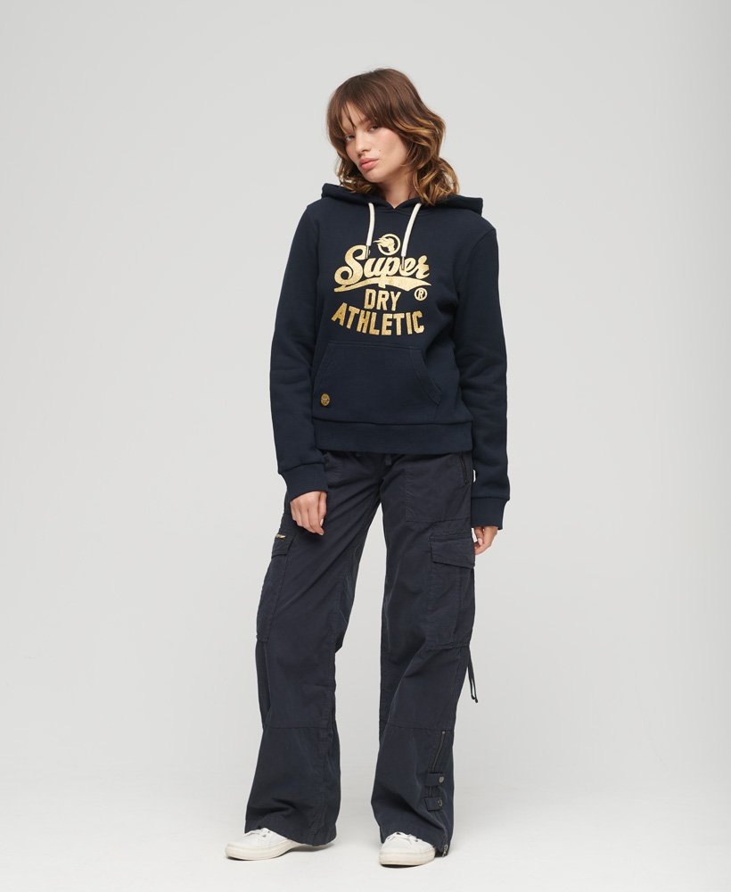 bluza z kapturem scripted college graphic w kolorze eclipse navy