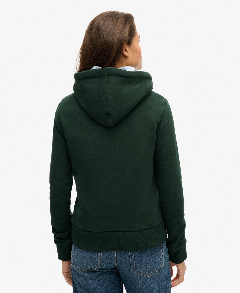 bluza z kapturem z wytłoczonym logo vintage w kolorze ciemnozielonym academy