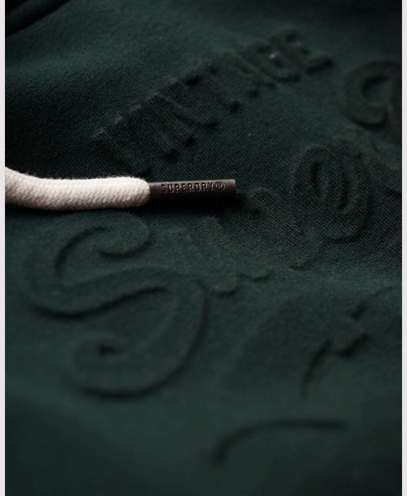 bluza z kapturem z wytłoczonym logo vintage w kolorze ciemnozielonym academy