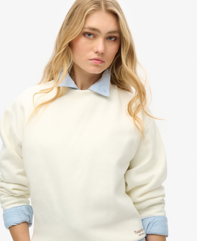 bluza essential logo o luźnym kroju w kolorze off white