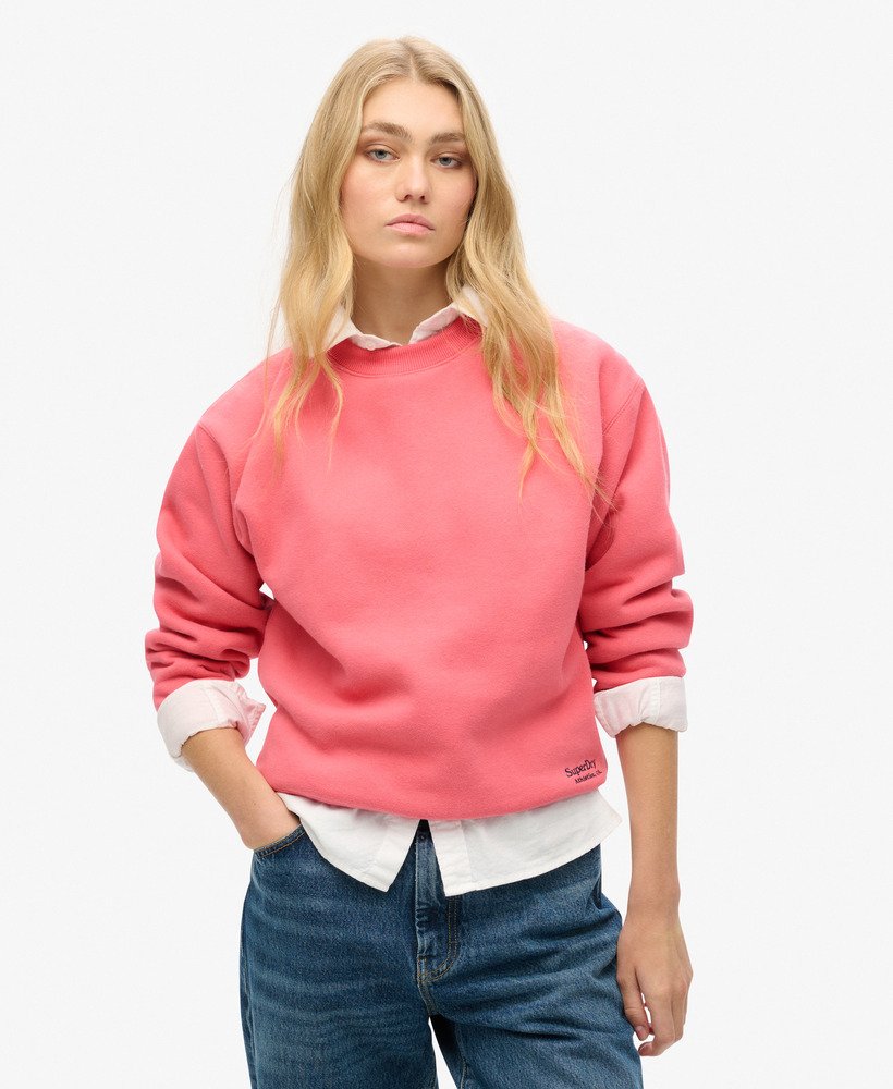 bluza essential logo loosed fit w kolorze camping pink