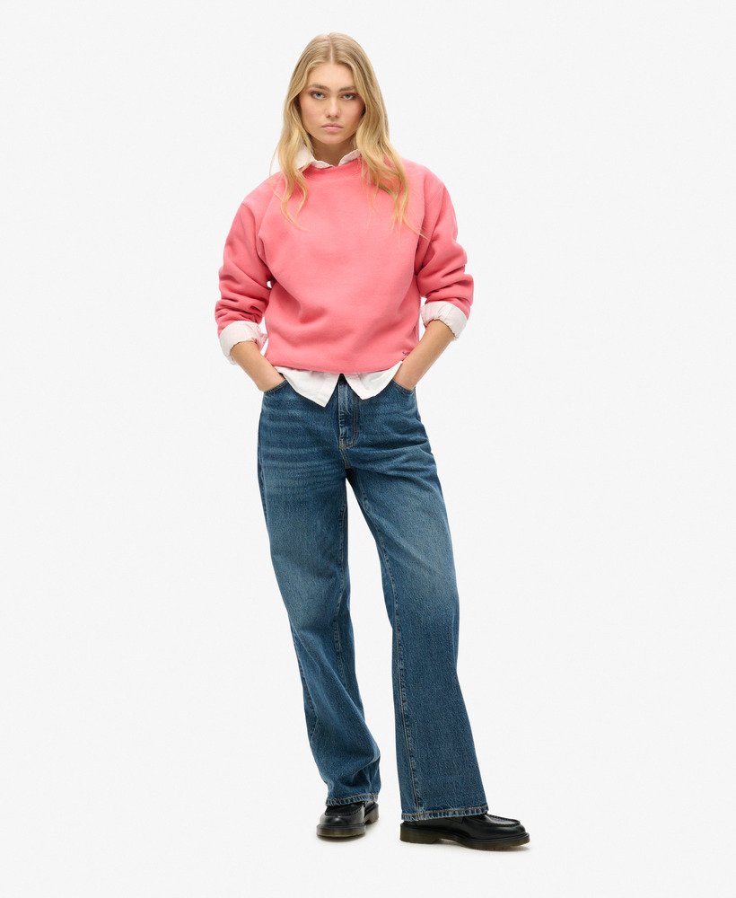 bluza essential logo loosed fit w kolorze camping pink