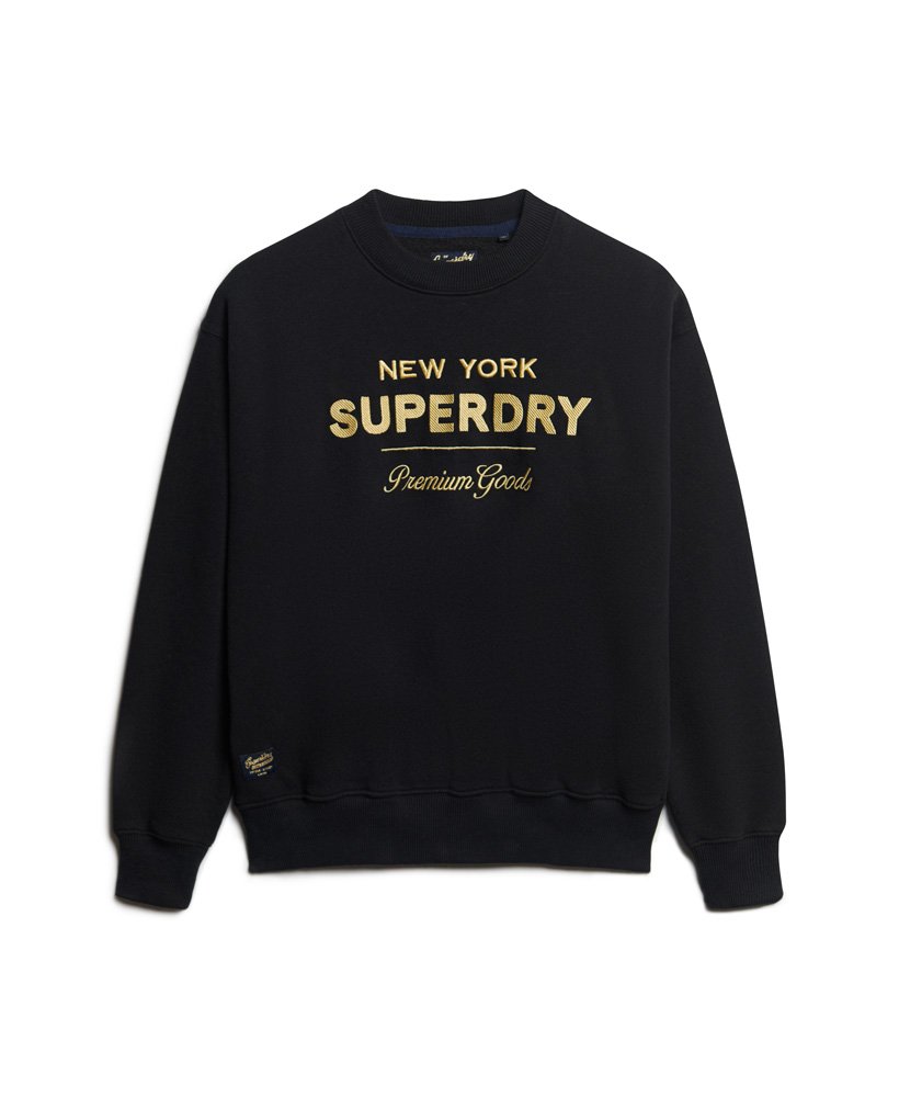 bluza luxe metallic logo w kolorze czarnym