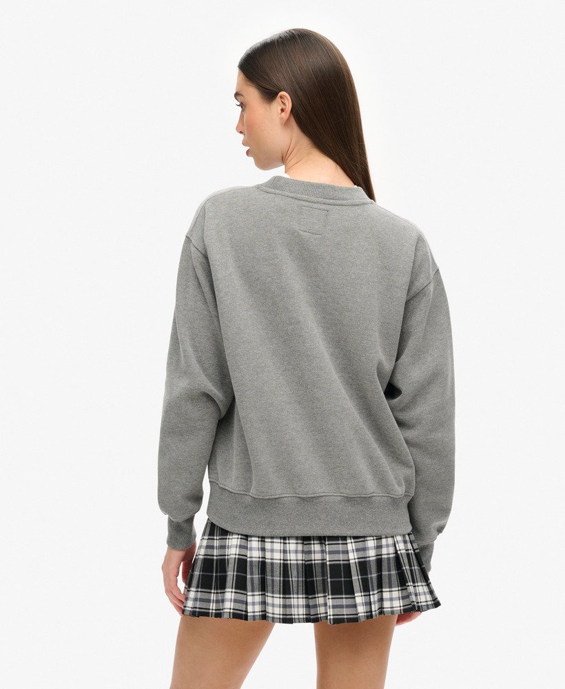 bluza z logo luxe metallic w kolorze rich charcoal marl