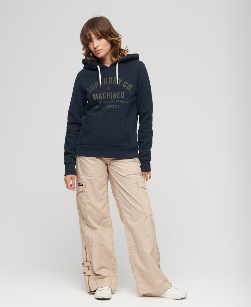 bluza z kapturem archive script graphic w kolorze eclipse navy