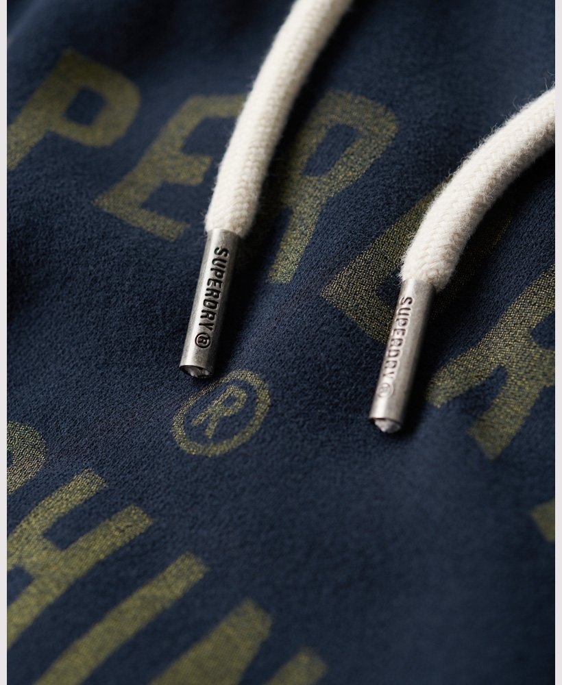bluza z kapturem archive script graphic w kolorze eclipse navy