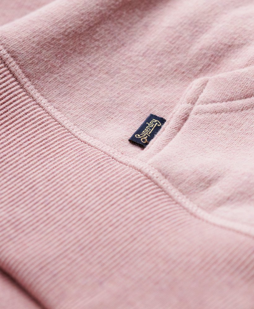 bluza z kapturem essential logo na zamek w kolorze la soft pink marl