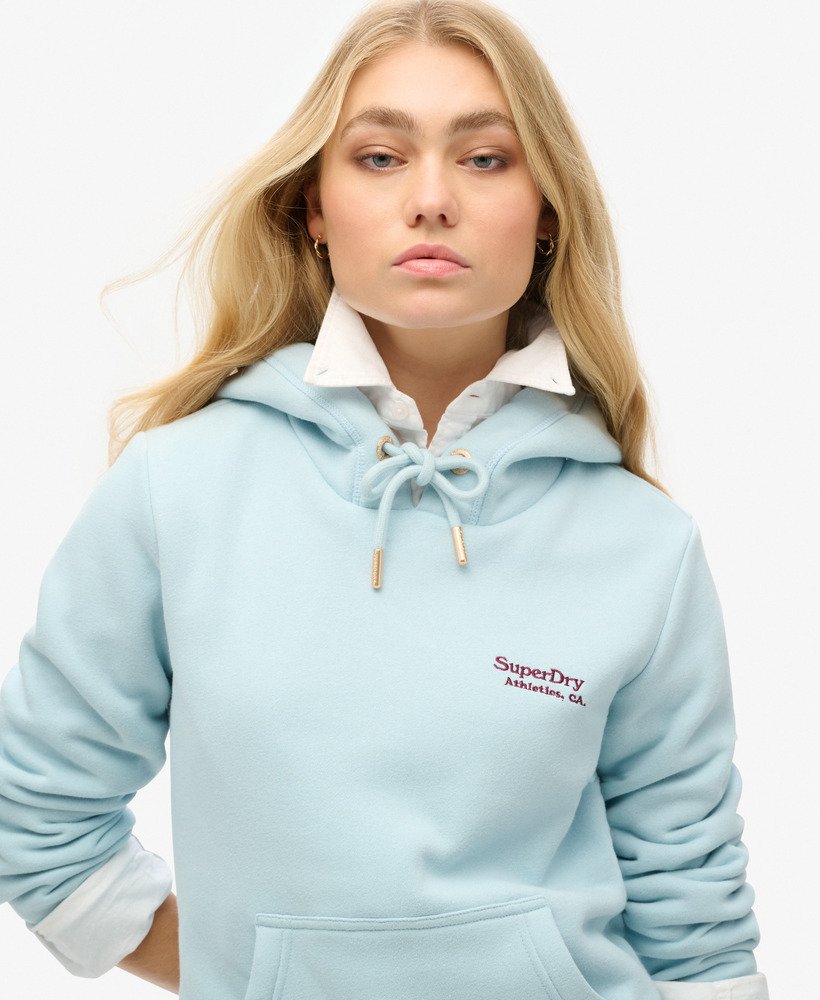 bluza z kapturem essential logo w kolorze zimowego błękitu
