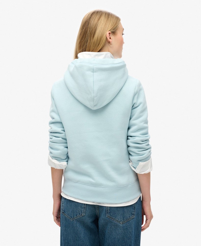 bluza z kapturem essential logo w kolorze zimowego błękitu