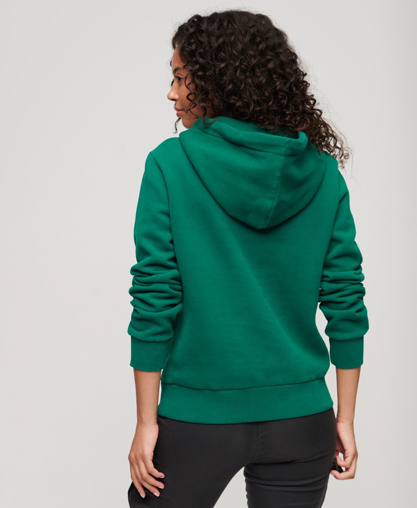 bluza z kapturem scripted college graphic w kolorze storm green