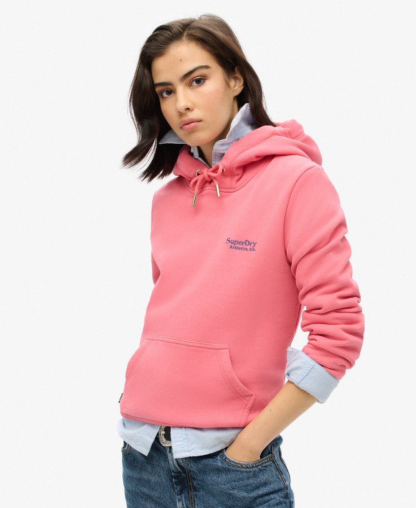 bluza z kapturem essential logo w kolorze camping pink