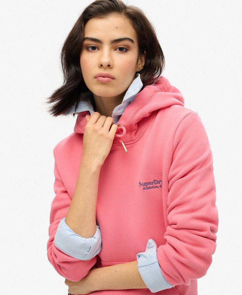 bluza z kapturem essential logo w kolorze camping pink