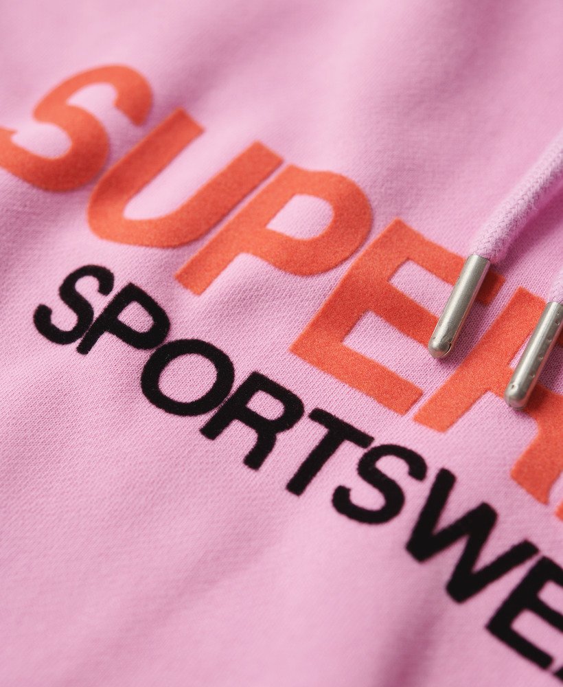 bluza z kapturem sportswear logo boxy w kolorze hyper lavender