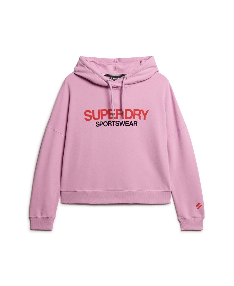 bluza z kapturem sportswear logo boxy w kolorze hyper lavender