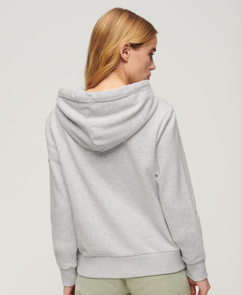 bluza z kapturem tonal vintage z graficznym logo w kolorze flake grey marl