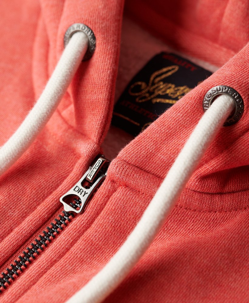 bluza z kapturem super athletic graphic zip w kolorze koralowo-czerwonym marl