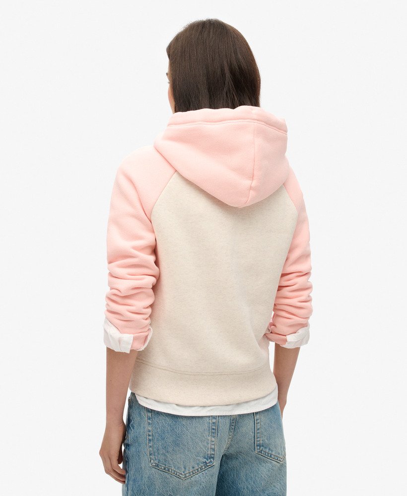 bluza z kapturem essential baseball zip w kolorze jasnoróżowymjasnoowsa