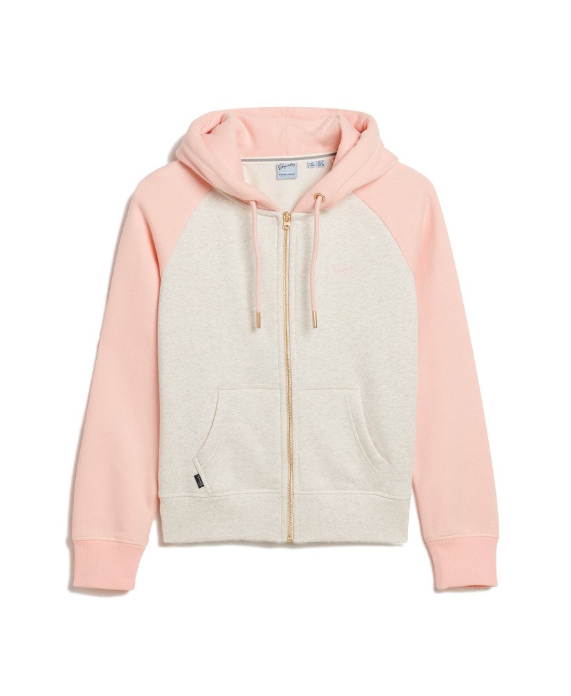 bluza z kapturem essential baseball zip w kolorze jasnoróżowymjasnoowsa