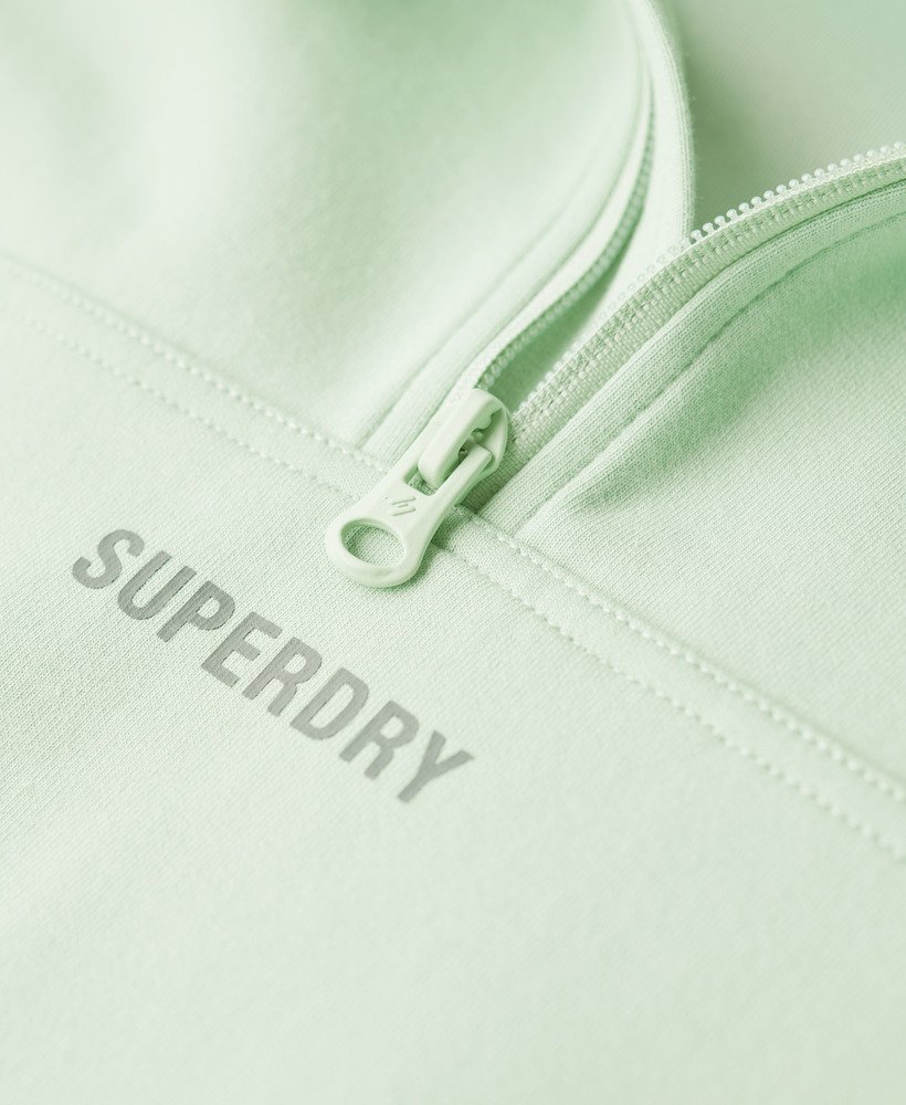sport tech relaxed half zip w kolorze morskiej zieleni