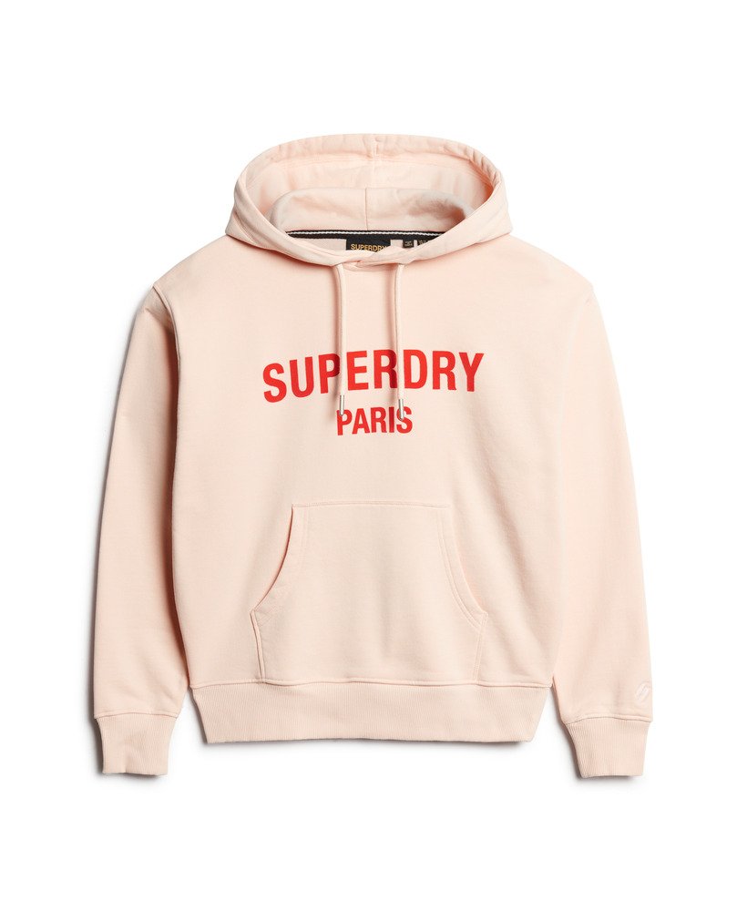 luźna bluza z kapturem sport luxe w kolorze porannego różu
