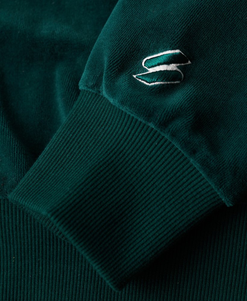 bluza z nadrukiem velour graphic boxy crew w kolorze furnace green