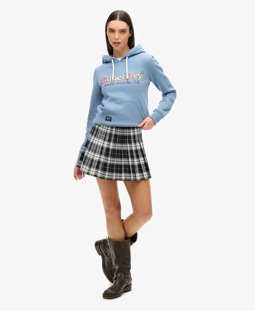 bluza z kapturem z logo rainbow w kolorze tidal blue