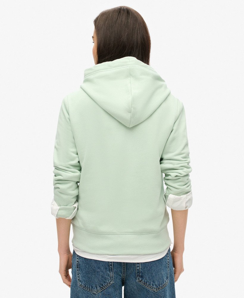 bluza z kapturem essential logo na zamek w kolorze surf spray green