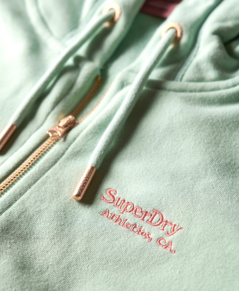 bluza z kapturem essential logo na zamek w kolorze surf spray green