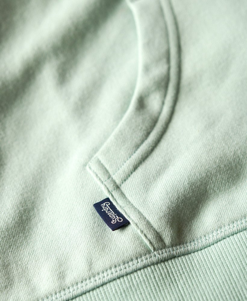 bluza z kapturem essential logo na zamek w kolorze surf spray green