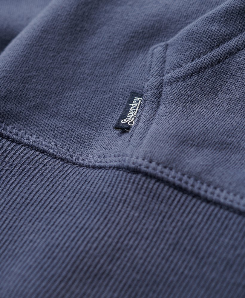 bluza z kapturem essential logo zapinana na zamek w kolorze marynarskim