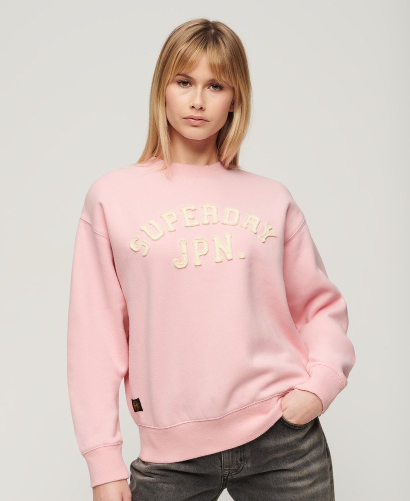 bluza sportowa z aplikacją w kolorze romance rose pink
