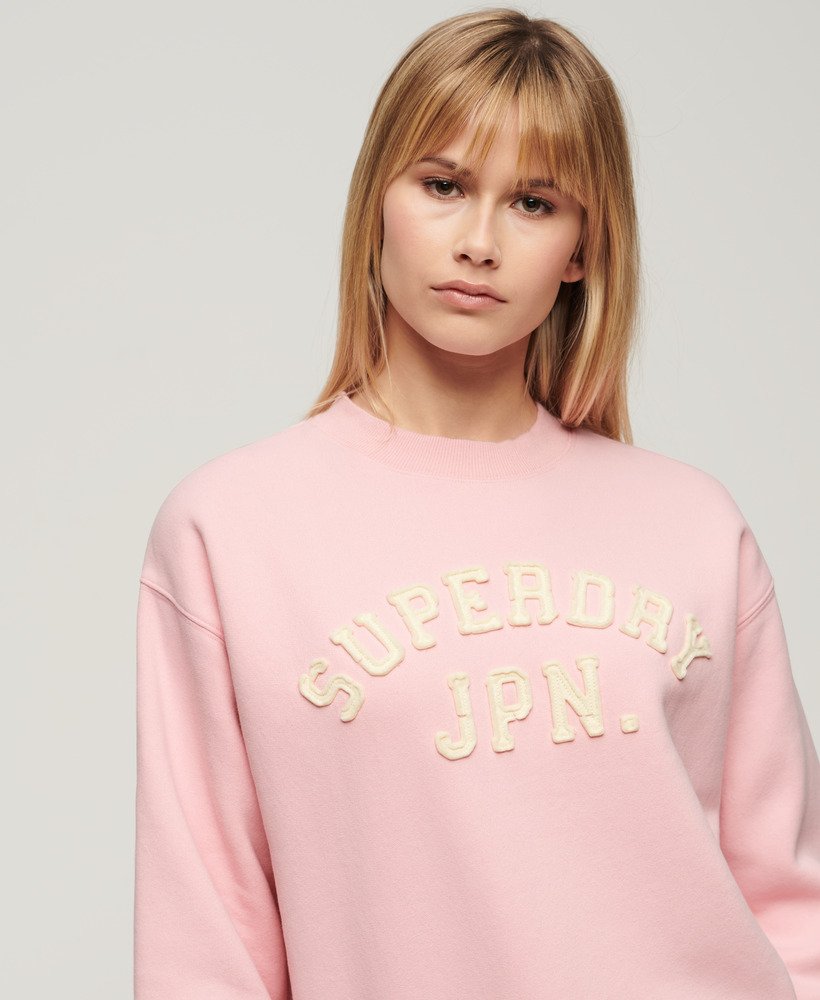 bluza sportowa z aplikacją w kolorze romance rose pink