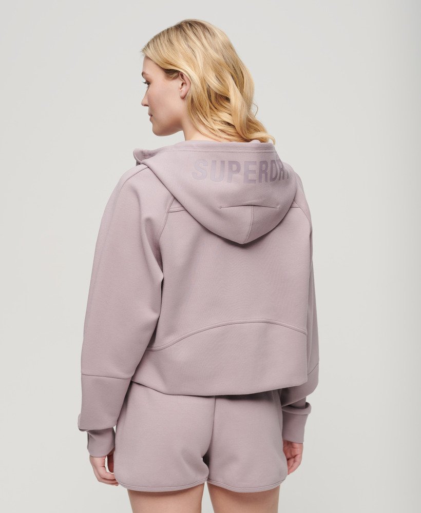 bluza z kapturem sport tech relaxed zip-hoodie w kolorze quail purple