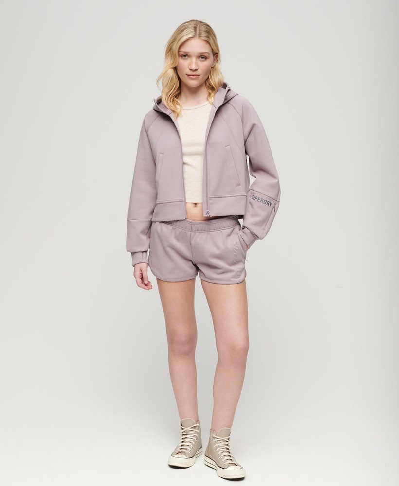 bluza z kapturem sport tech relaxed zip-hoodie w kolorze quail purple