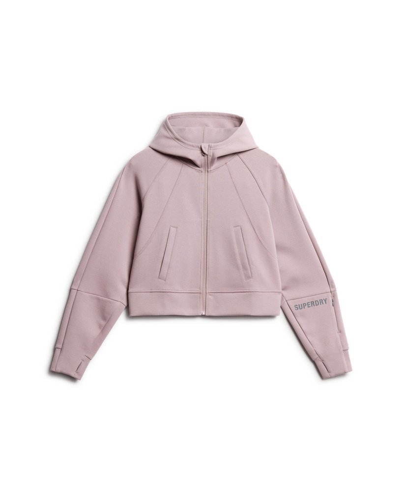 bluza z kapturem sport tech relaxed zip-hoodie w kolorze quail purple