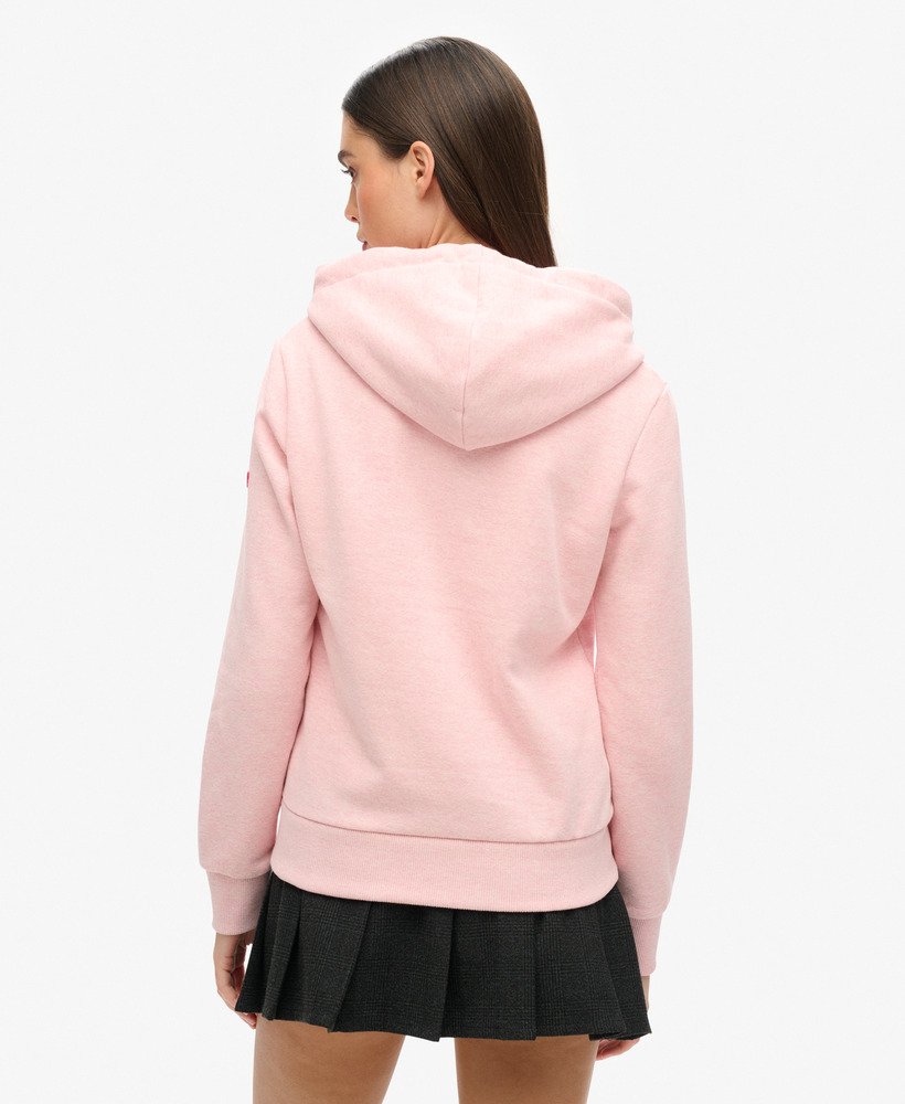 bluza z kapturem la graphic w kolorze somon pink marl