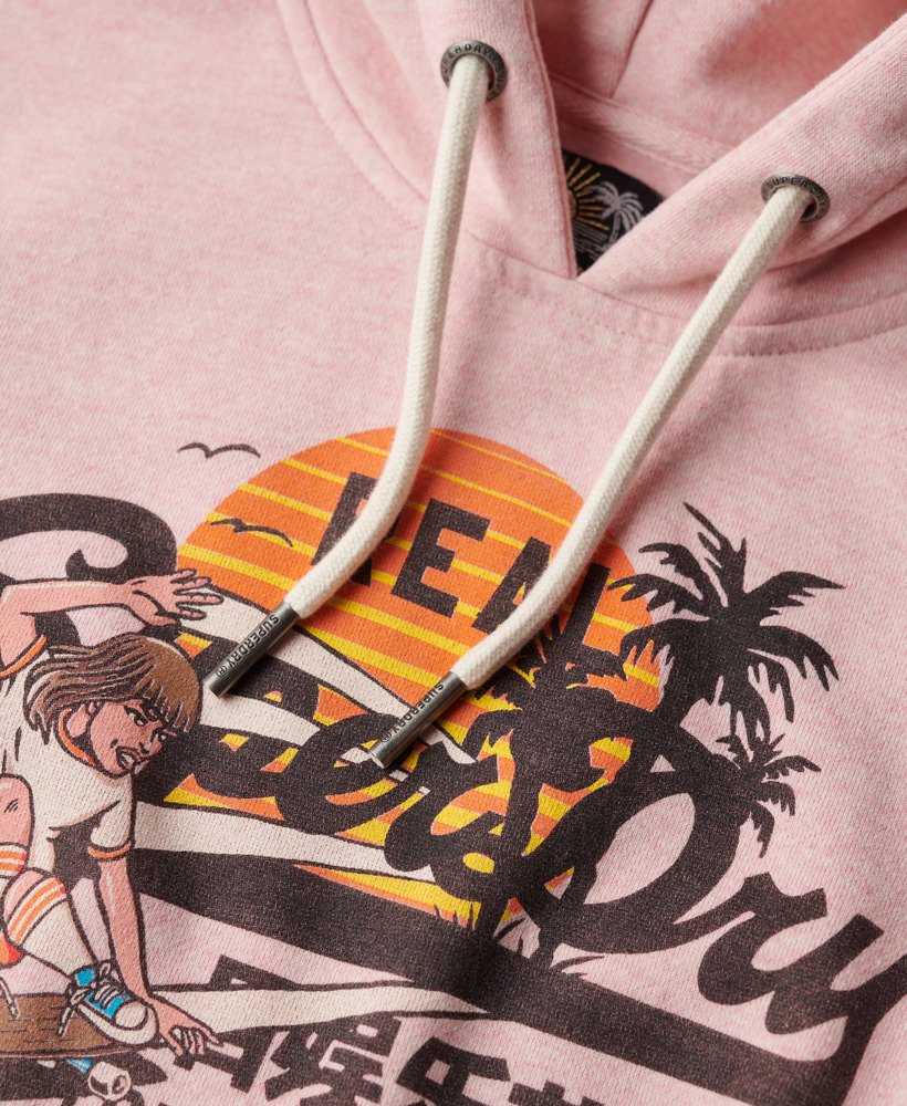 bluza z kapturem la graphic w kolorze somon pink marl