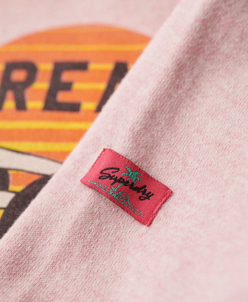 bluza z kapturem la graphic w kolorze somon pink marl