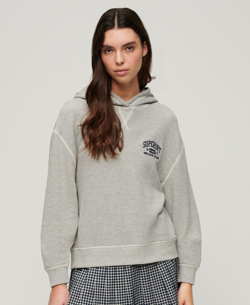 bluza z kapturem athletic essentials w kolorze szary melanŻ