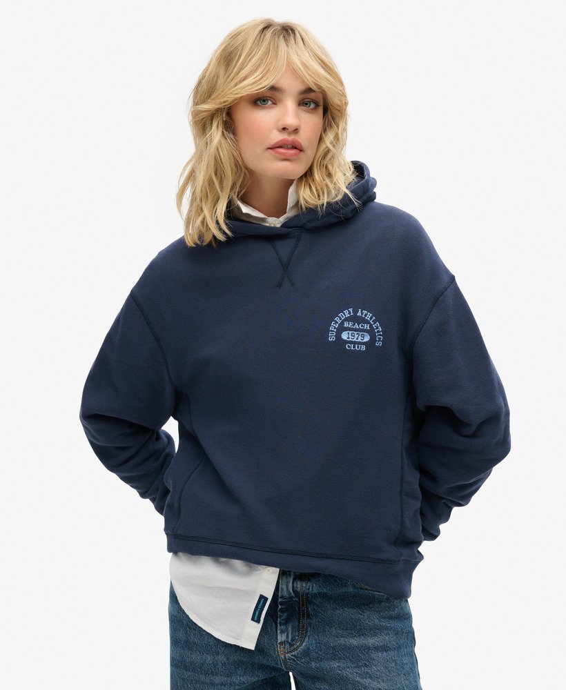 bluza z kapturem athletic essentials w kolorze richest navy