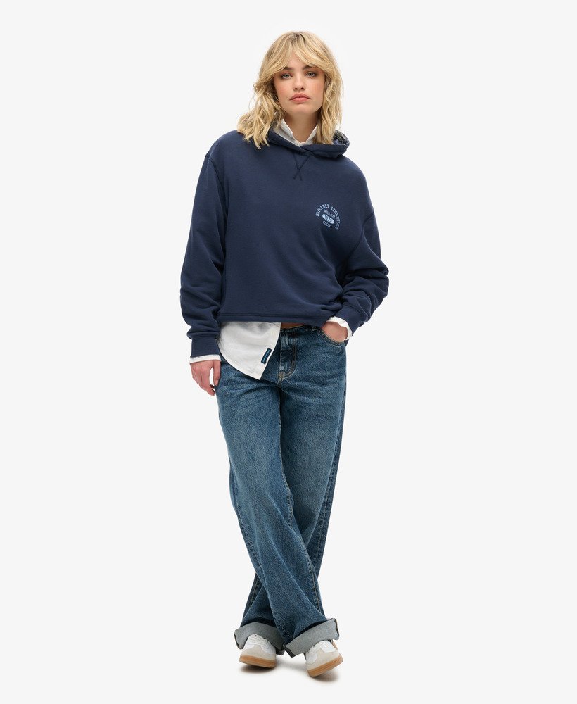 bluza z kapturem athletic essentials w kolorze richest navy